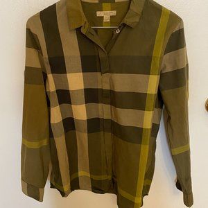Burberry Brit Women Olive LongSleeve Button-down S
